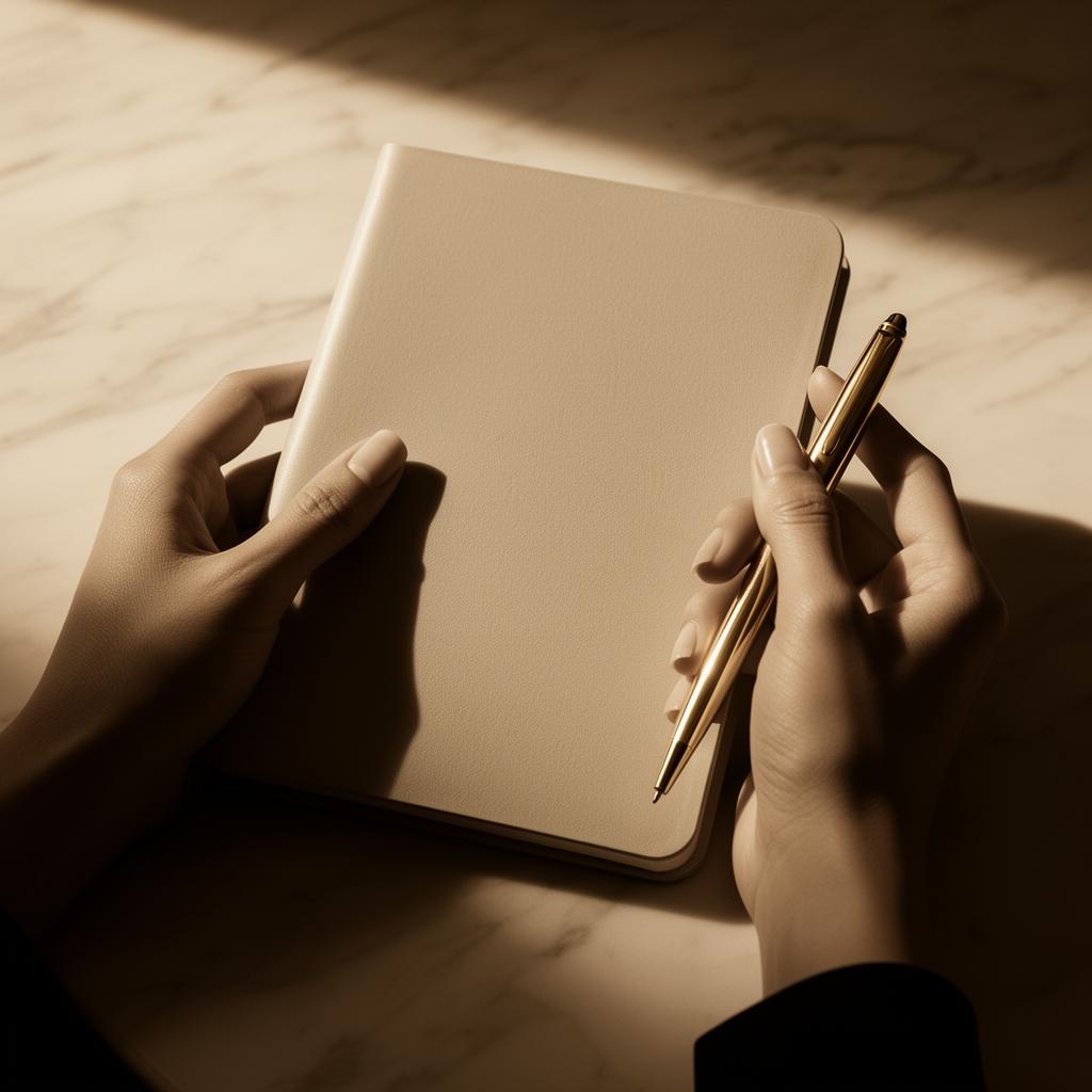 Detalhe editorial de materiais de mentoria